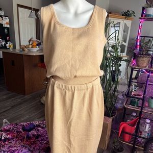 Tan knit 2 piece